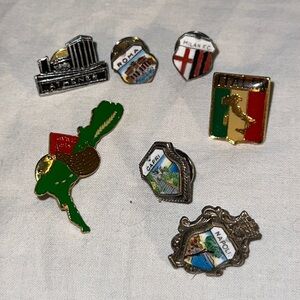 Assorted Travel Pins From a World Tour Cruise (seven)